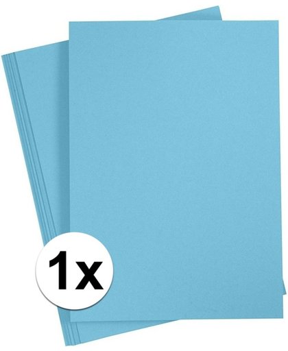 Lichtblauw A4 vel 180 grams - hobby karton