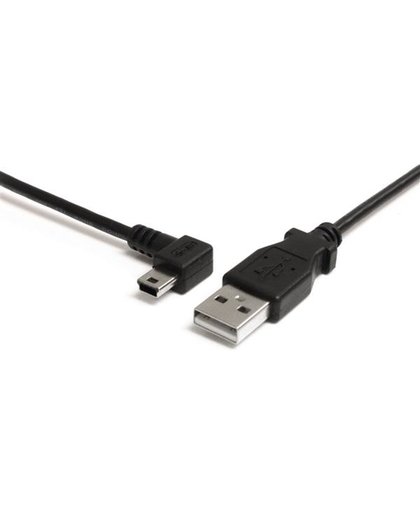 StarTech.com 1,8m USB 2.0 A naar linksgehoekte Mini B kabel M/M zwart