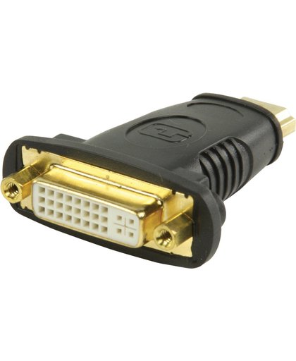 Valueline HDMI - DVI m/f HDMI connector DVI-I 24+5p Vrouwelijk Zwart kabeladapter/verloopstukje