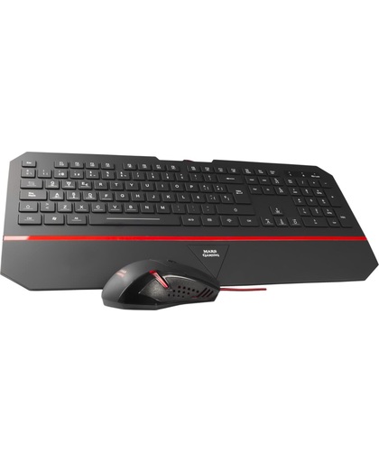 Mars Gaming MCP2 Zwart, Rood toetsenbord