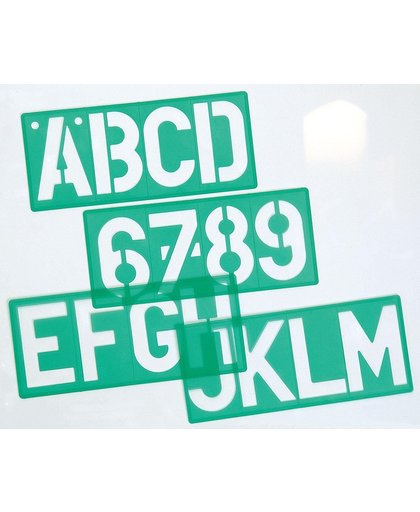 8x Linex lettersjabloon van 50mm, set van 4 stuks