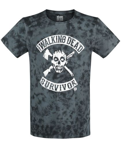 The Walking Dead Survivor T-shirt blauw-zwart