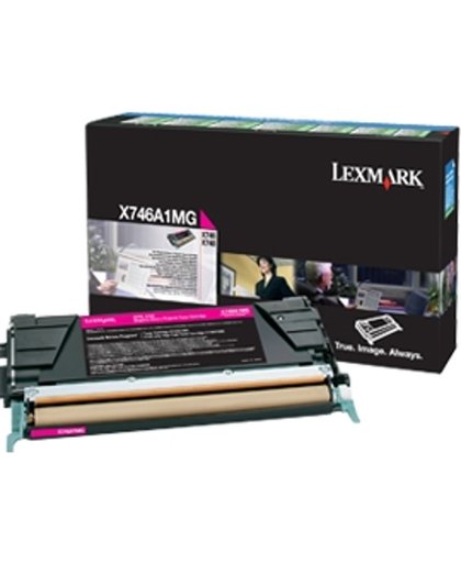 Lexmark X746A1MG Lasertoner 7000pagina's Magenta tonercartridge