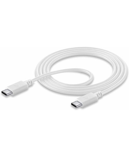 Cellularline USBDATACUSBC-CW 1.2m USB C USB C Mannelijk Mannelijk Wit USB-kabel