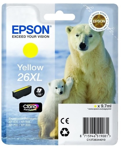 Epson C13T26344022 inktcartridge Geel 9,7 ml 700 pagina's
