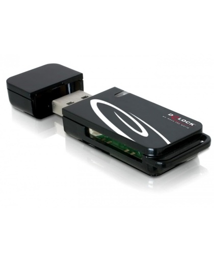 DeLOCK USB 2.0 CardReader 18 in 1 Zwart geheugenkaartlezer