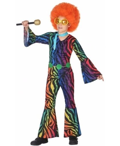 Gekleurde disco jumpsuit voor meisjes 116 (5-6 jaar) - 80's & 90'skostuum / outfit