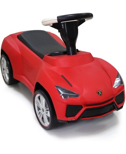 Loopauto voor kinderen - Lamborghini Urus 'Licensed - met lederen zitting en rubber banden - Rood