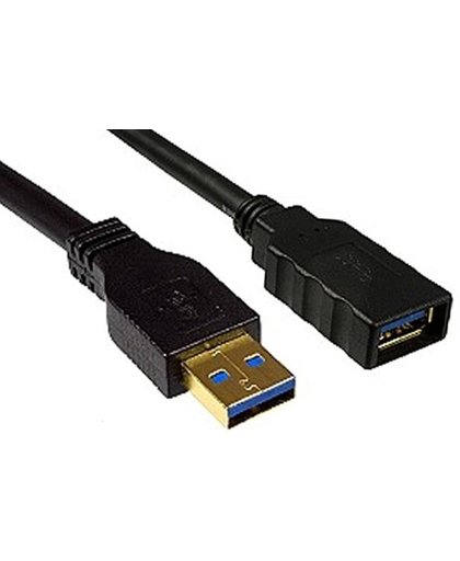DINIC USB A/USB B 2m 2m USB A USB A Mannelijk Vrouwelijk Zwart USB-kabel