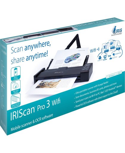 I.R.I.S. IRIScan Pro 3 Wi-Fi Paginascanner 600 x 600DPI A4 Zwart