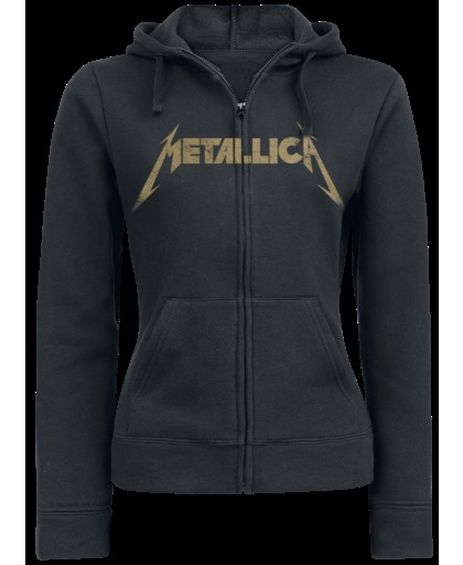 Metallica Hetfield Iron Cross Guitar Girls vest met capuchon zwart
