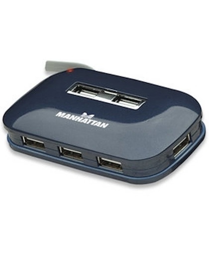 USB-HUB 7-Port Manhattan USB 2.0 Ultra Hub blauw
