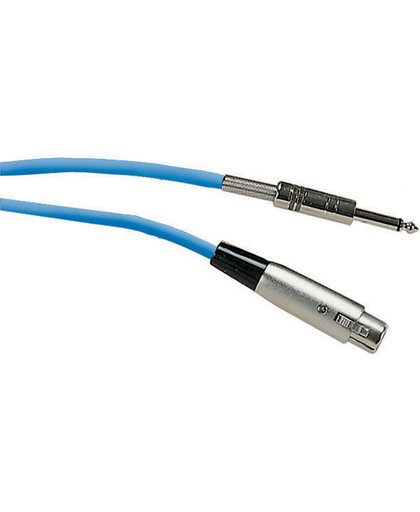 SoundLAB XLR (v) - 6,35mm Jack mono (m) audiokabel / blauw - 6 meter