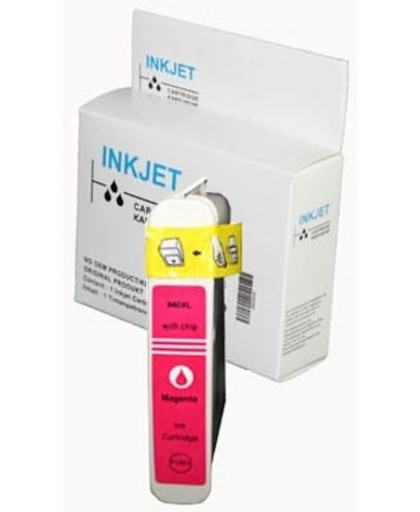 inkt cartridge voor Hp 940Xl magenta wit Label|Toners-en-inkt