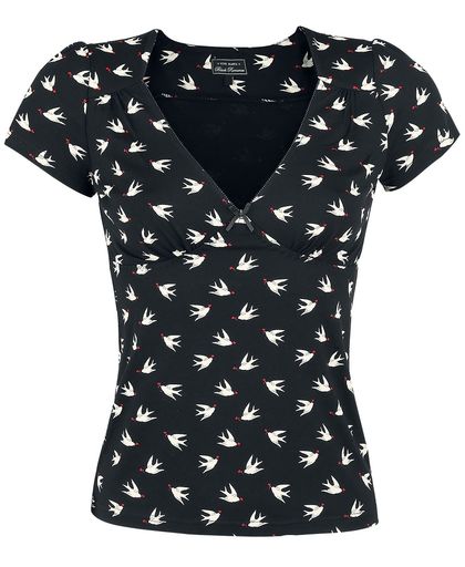 Vive Maria Lovely Birds Shirt T-shirt zwart