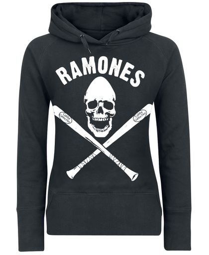 Ramones Pinhead Skull Bats Girls trui met capuchon zwart
