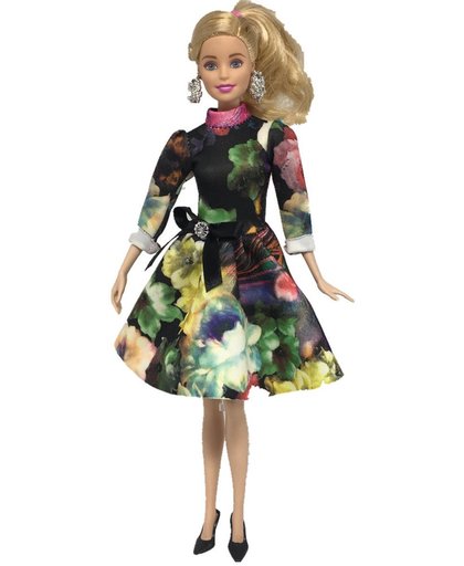 Korte Bloemenjurk voor de Barbie pop - NBH®