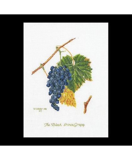 Thea Gouverneur Borduurpakket 2086 Druiven - Linnen stof