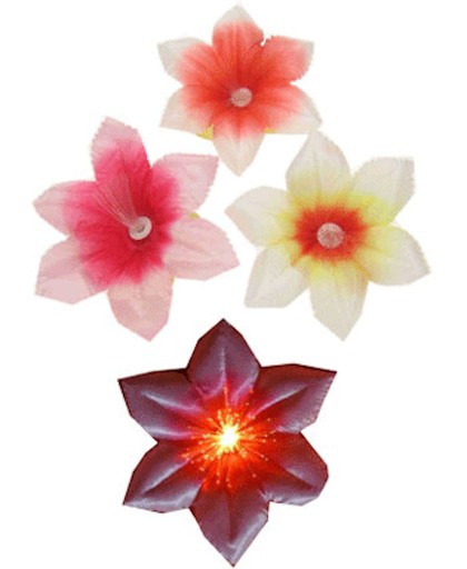 Speldje met lichtgevende bloem
