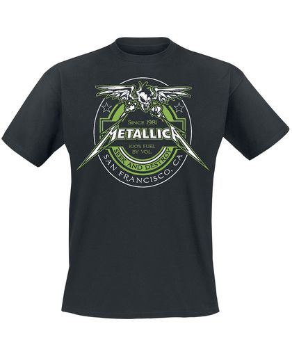 Metallica 100% Fuel - Seek And Destroy T-shirt zwart