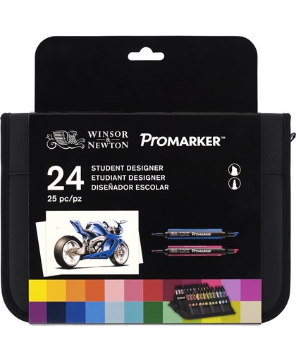 Winsor & Newton Promarker Student Designer Set, etui 24 kleuren