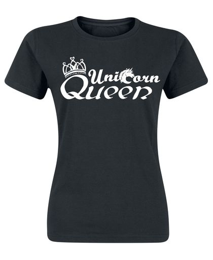 Unicorn Queen Girls shirt zwart