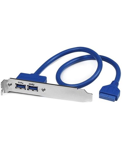StarTech.com 2-poort USB 3.0 A Vrouwelijke Adapter Slotplaatje interfacekaart/-adapter
