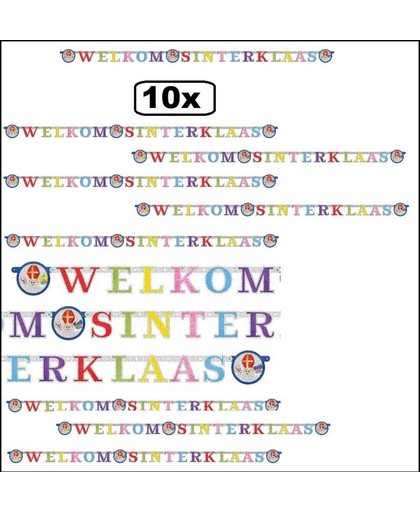 10x Letterslinger Welkom Sinterklaas