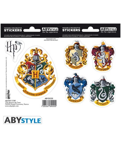 FANS HARRY POTTER - Stickers - 16x11cm/ 2 planches - Hogwarts Houses