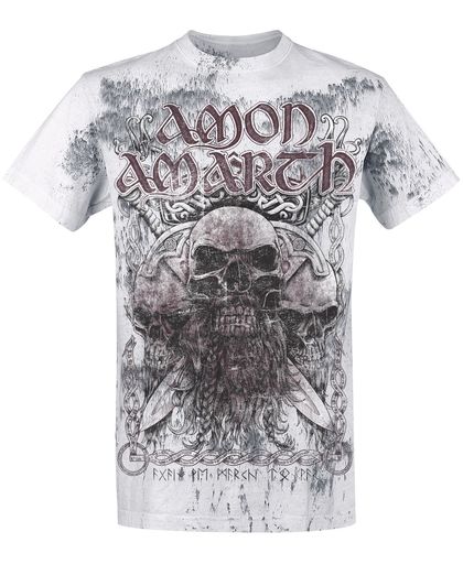 Amon Amarth Beardskulls T-shirt lichtgrijs