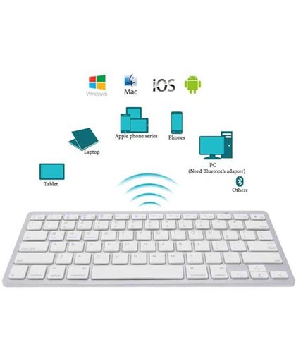 Keyboard Wireless Universeel Draadloos Bluetooth - Toetsenbord Voor Smart TV / Tablet / (Windows) PC / Apple Mac - iPad - Samsung - iPhone - Macbook - iMac / Android