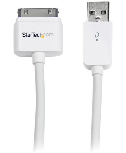 StarTech.com Lange Apple 30-pins Dockconnector-naar-USB-kabel 3 m voor iPhone / iPod / iPad met getrapte connector