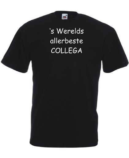 Mijncadeautje T-shirt - 's Werelds beste Collega - - unisex - Zwart (maat XXL)