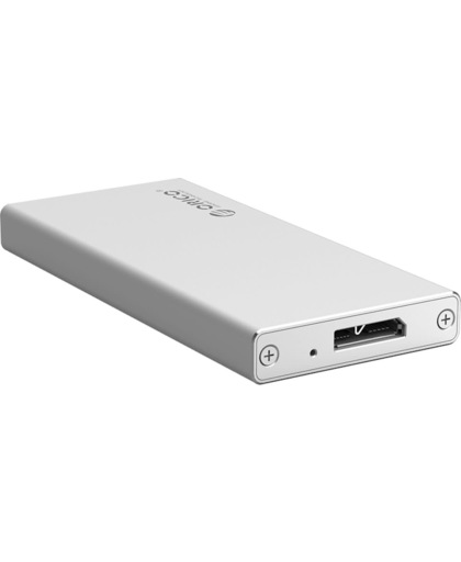 Orico - mSATA SSD Harde Schijfbehuizing - USB 3.0, SATA 3.0 - Ondersteunt UASP - Aluminium Zilverkleurig