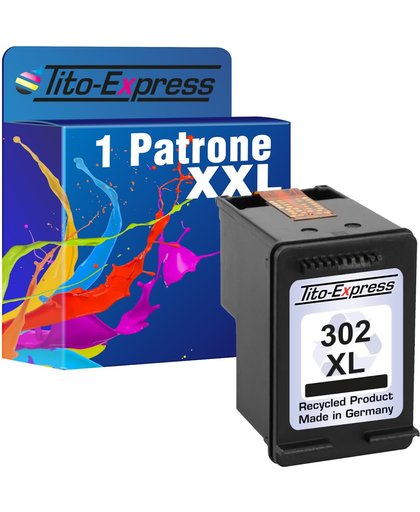 Tito-Express PlatinumSerie PlatinumSerie® 1 Cartridge/Patronen compatibel voor HP 302 XL Black met chip zodat de vulstand het weer doet