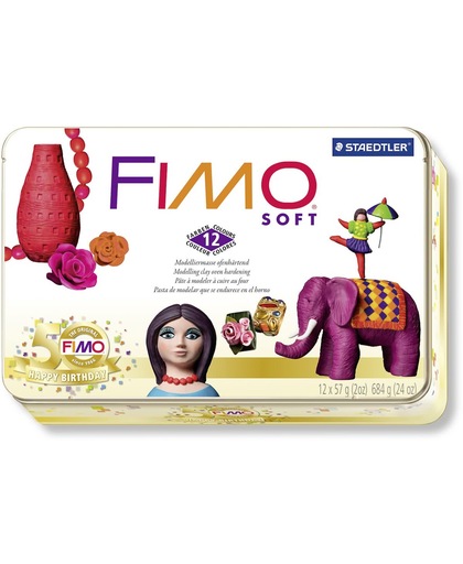 Fimo soft set - Nostalgia metalen box  12 blokjes