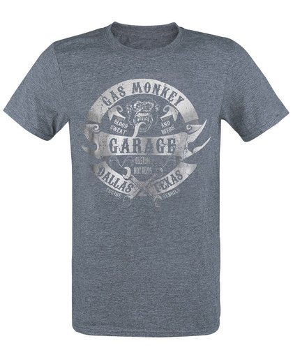 Gas Monkey Garage Wrenches and Banners T-shirt blauw gemêleerd