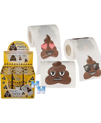 Emoji - Emoticon - Smiley - Toiletpapier Drol - set van 3 rollen