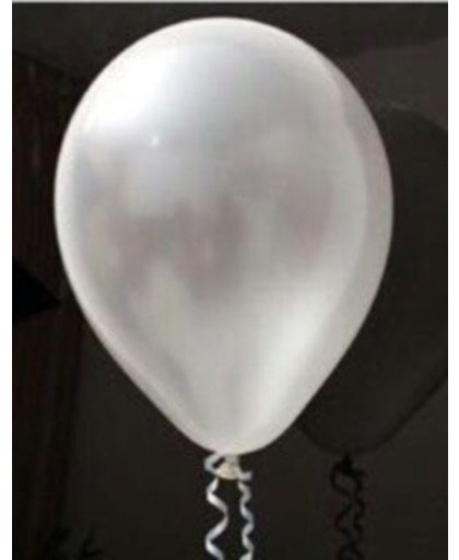 10 stuks Witte parelmoer metallic ballon 30 cm hoge kwaliteit