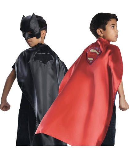 Batman vs Superman™ omkeerbare cape voor kinderen - Verkleedkleding - Maat One Size