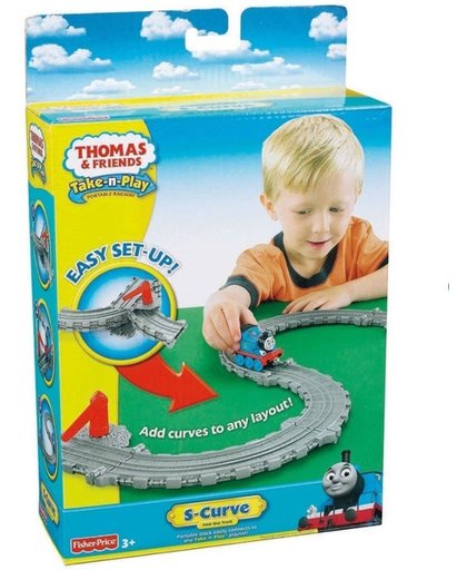 Thomas de Trein  take-n-play uitbreidingsset rails s-bocht