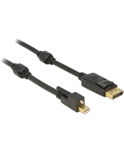 DeLOCK 83721 1m Mini DisplayPort DisplayPort Zwart DisplayPort kabel