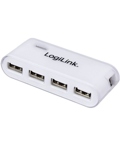 LogiLink USB 2.0 Hub 4-Port mit Netzteil weiß