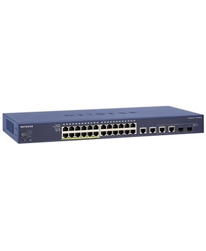 Netgear FS728TLP-100EUS netwerk-switch Managed L2 Fast Ethernet (10/100) Zwart Power over Ethernet (PoE)