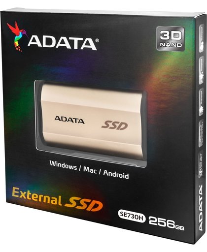 ADATA Externe SSD SE730H 256GB USB 3.1 Goud
