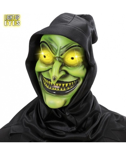 Halloween Horror masker met lichtgevende ogen