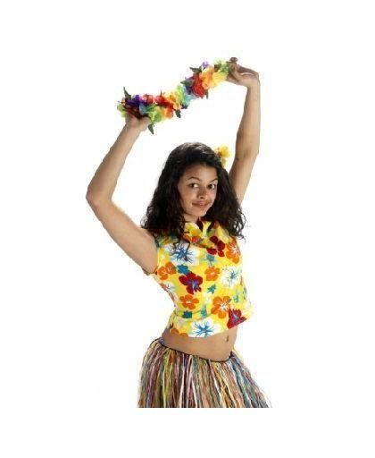 Toppers Crazy Summer Dames Hawaii blouse basis kleur oranje in de maat 42
