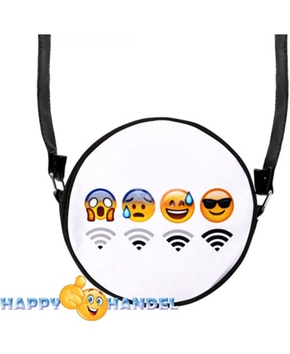Emoji - Emoticon- Smiley - Schouder tasje- "WiFI"