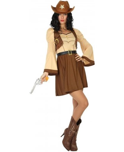 Far West cowgirl kostuum voor vrouwen - Verkleedkleding - Maat XL