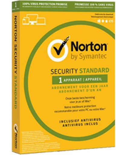Norton Symantec 21338845 Norton Security Standard 1-Device 1 year (digital license)